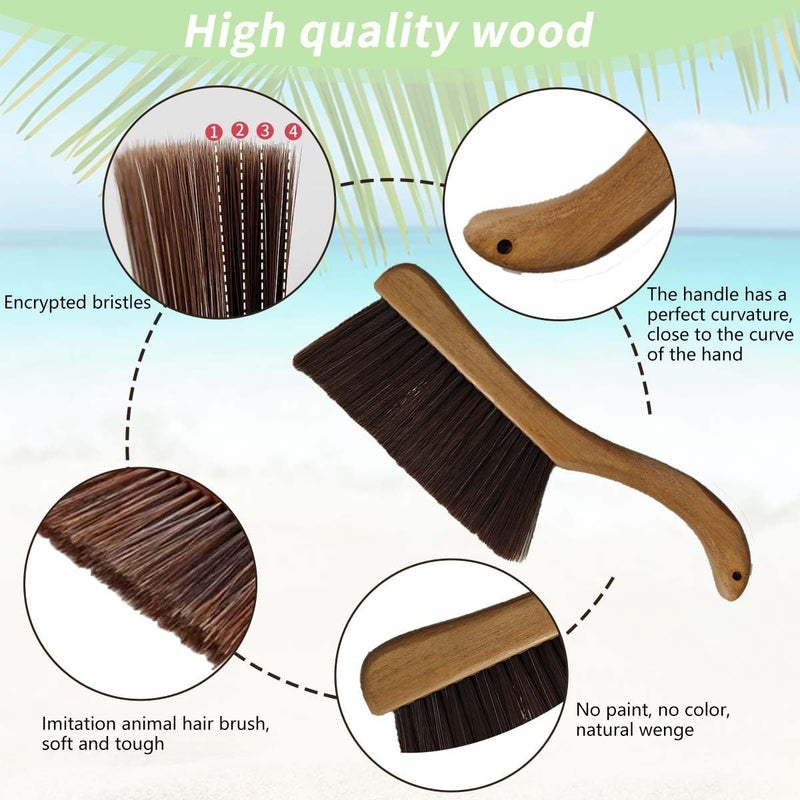 Nailuck Sand Cleaner Wooden Brush,Clean Feet and Skin,Bag Beach Accessories for Vacation, Beach Sports, Pets and Lakeside Recreation (Khaki) - Image 3